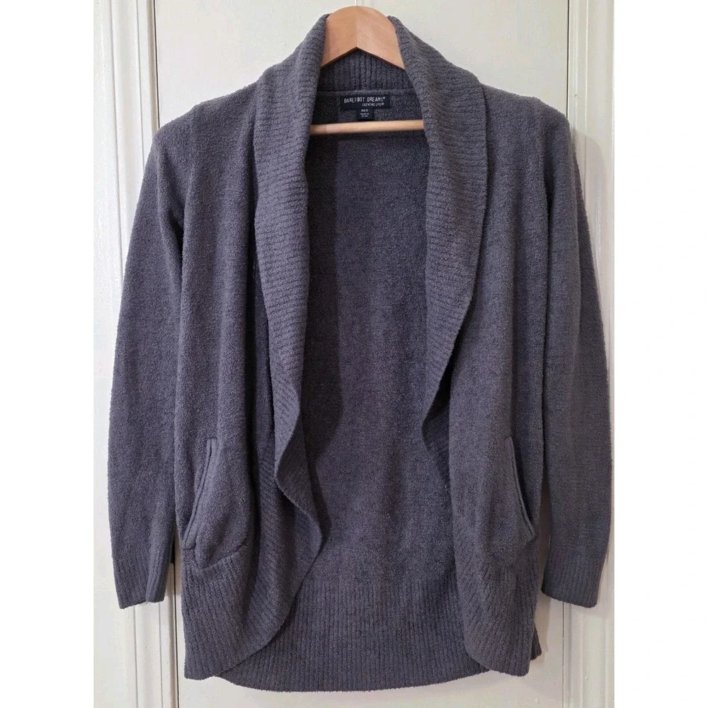 Barefoot Dreams CozyChic Lite Circle Cardigan Women's Size XS/Small Purple Boho
